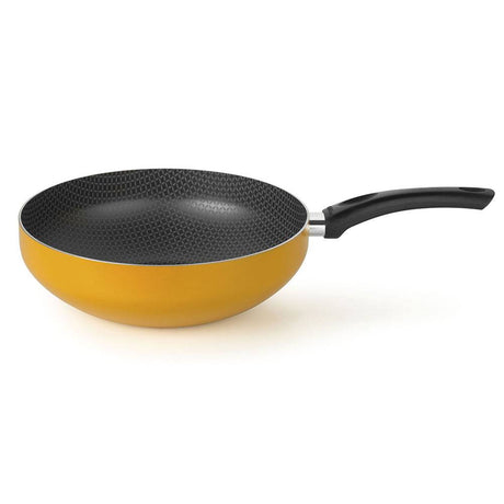 Wok Weeton Aluminio 28 cm Antiadherente Amarillo - Ollas y Sartenes | Bylmo