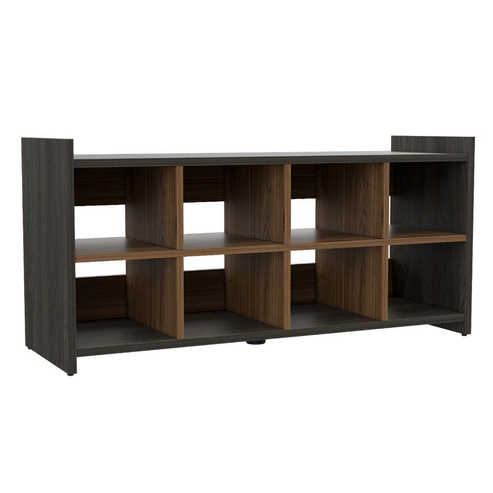 Zapatero Carbón y Gales 100.6x33.4cm Horizontal de Dos Niveles para Dieciséis Pares - Closets | Bylmo