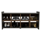Zapatero Carbón y Gales 100.6x33.4cm Horizontal de Dos Niveles para Dieciséis Pares - Closets | Bylmo