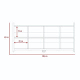 Zapatero Carbón y Gales 100.6x33.4cm Horizontal de Dos Niveles para Dieciséis Pares - Closets | Bylmo