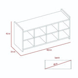 Zapatero Carbón y Gales 100.6x33.4cm Horizontal de Dos Niveles para Dieciséis Pares - Closets | Bylmo