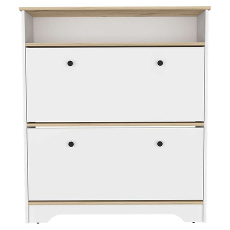 Zapatero Calgary Blanco y Duna 100 cm con Dos puertas y Entrepaño - Closets | Bylmo