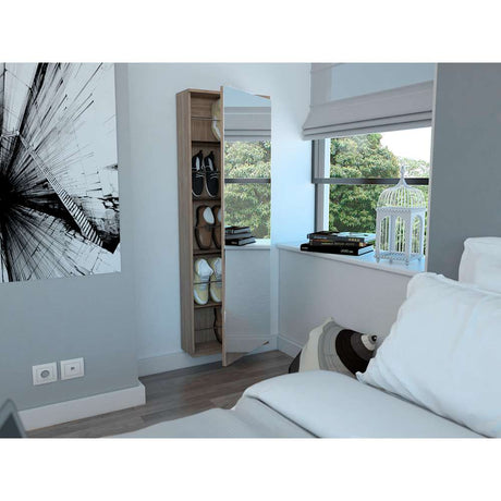 Zapatero Leto Miel 47x138cm Vertical de Cinco Niveles para Diez pares de Zapatos - Closets | Bylmo