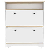 Zapatero Z 100 Blanco 100x100cm Horizontal de Dos Niveles para Seis pares de Zapatos - Zapateros | Bylmo