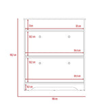 Zapatero Z 100 Blanco 100x100cm Horizontal de Dos Niveles para Seis pares de Zapatos - Zapateros | Bylmo