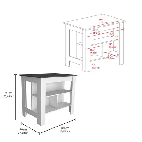Alacena Cala Blanco 100 cm con Entrepaños - Barras y Muebles Auxiliares | Bylmo