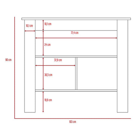 Alacena Cala Blanco 100 cm con Entrepaños - Barras y Muebles Auxiliares | Bylmo