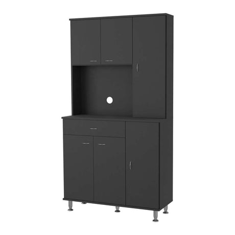 Alacena Della Plus Wengue 90x169cm con Un Entrepaño y con Seis Puertas - Alacenas y Muebles Microondas | Bylmo