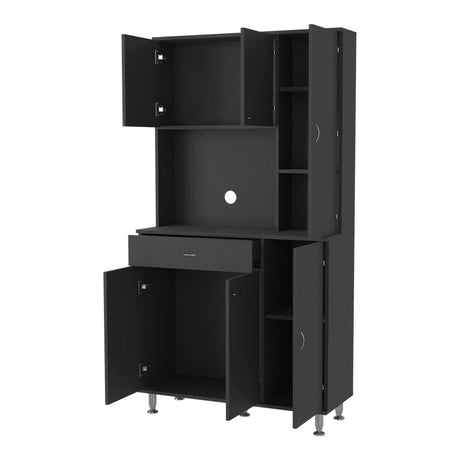 Alacena Della Plus Wengue 90x169cm con Un Entrepaño y con Seis Puertas - Alacenas y Muebles Microondas | Bylmo