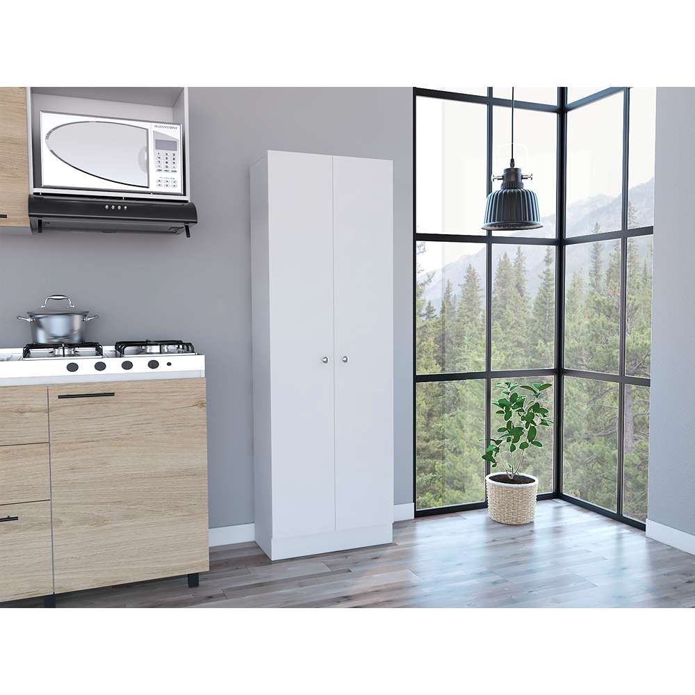 Alacena Z60 Blanco 60 cm con Dos Puertas y Entrepaños - Alacenas y Muebles Microondas | Bylmo