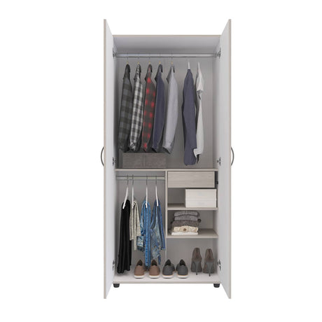 Closet Roman Ceniza 80x180cm con 1 Cajones con 2 Entrepaños - Closets | Bylmo