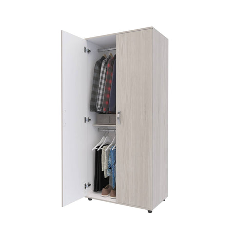 Closet Roman Ceniza 80x180cm con 1 Cajones con 2 Entrepaños - Closets | Bylmo