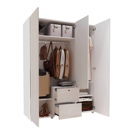 Closet Safa Niebla 140x180cm con 4 Cajones con 3 Entrepaños - Closets | Bylmo