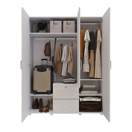 Closet Safa Niebla 140x180cm con 4 Cajones con 3 Entrepaños - Closets | Bylmo