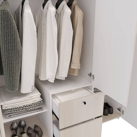 Closet Safa Niebla 140x180cm con 4 Cajones con 3 Entrepaños - Closets | Bylmo
