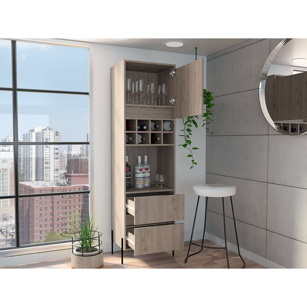 Bar RST Ceniza 50 cm con Dos Cajones - Bares | Bylmo