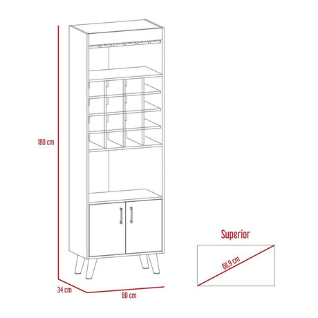 Bar Z Coñac 60 cm con Dos Puertas - Bares | Bylmo