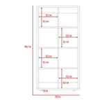 Biblioteca Tanger Doble Duna 73 cm con Entrepaños