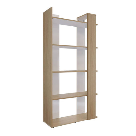 Biblioteca Quadratta Rovere 80.5x163cm con Cinco Compartimientos - Bibliotecas | Bylmo