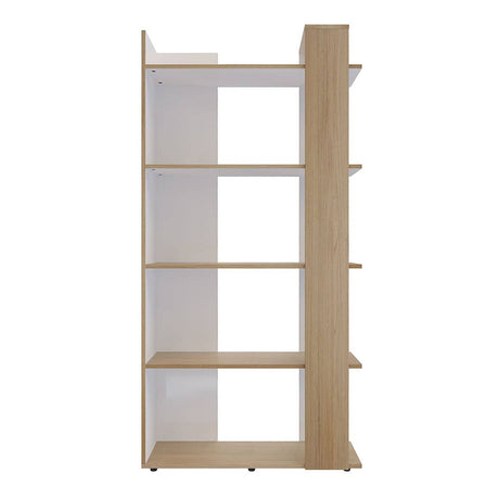 Biblioteca Quadratta Rovere 80.5x163cm con Cinco Compartimientos - Bibliotecas | Bylmo