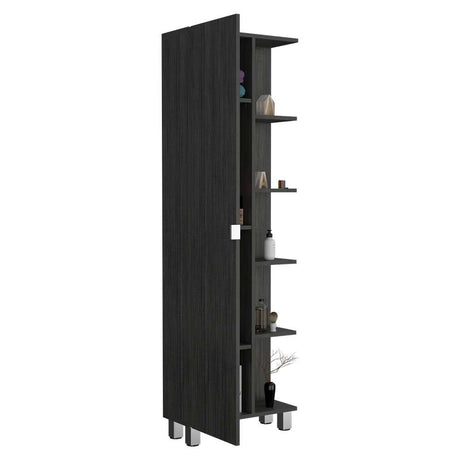 Mueble Esquinero Urano Roble Gris 50x50cm sin Cajones y con Nueve Compartimientos - Bifes y Arrimos | Bylmo