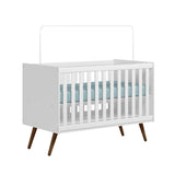 Cama Cuna Estela Blanco 133x92cm para Colchón Infantil 70 X 130 Cm con Cabecero - Camas | Bylmo