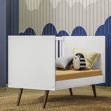 Cama Cuna Estela Blanco 133x92cm para Colchón Infantil 70 X 130 Cm con Cabecero - Camas | Bylmo