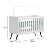 Cama Cuna Estela Blanco 133x92cm para Colchón Infantil 70 X 130 Cm con Cabecero - Camas | Bylmo