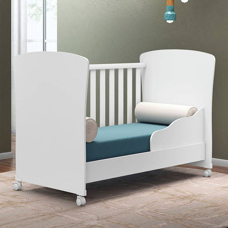 Cama Cuna Gladiz Blanco 133.2x96cm para Colchón Infantil 70 X 130 Cm con Cabecero - Camas | Bylmo