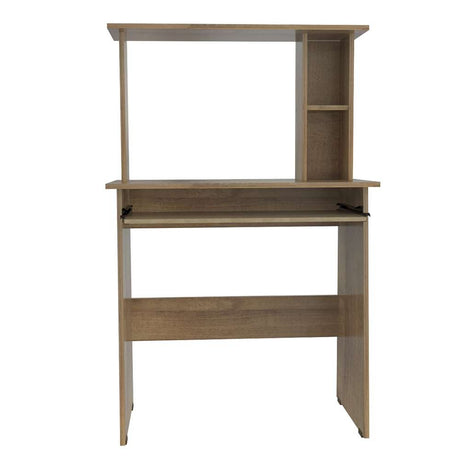 Centro de Computo Winsford Amaretto 80 cm con Biblioteca Superior - Oficina | Bylmo