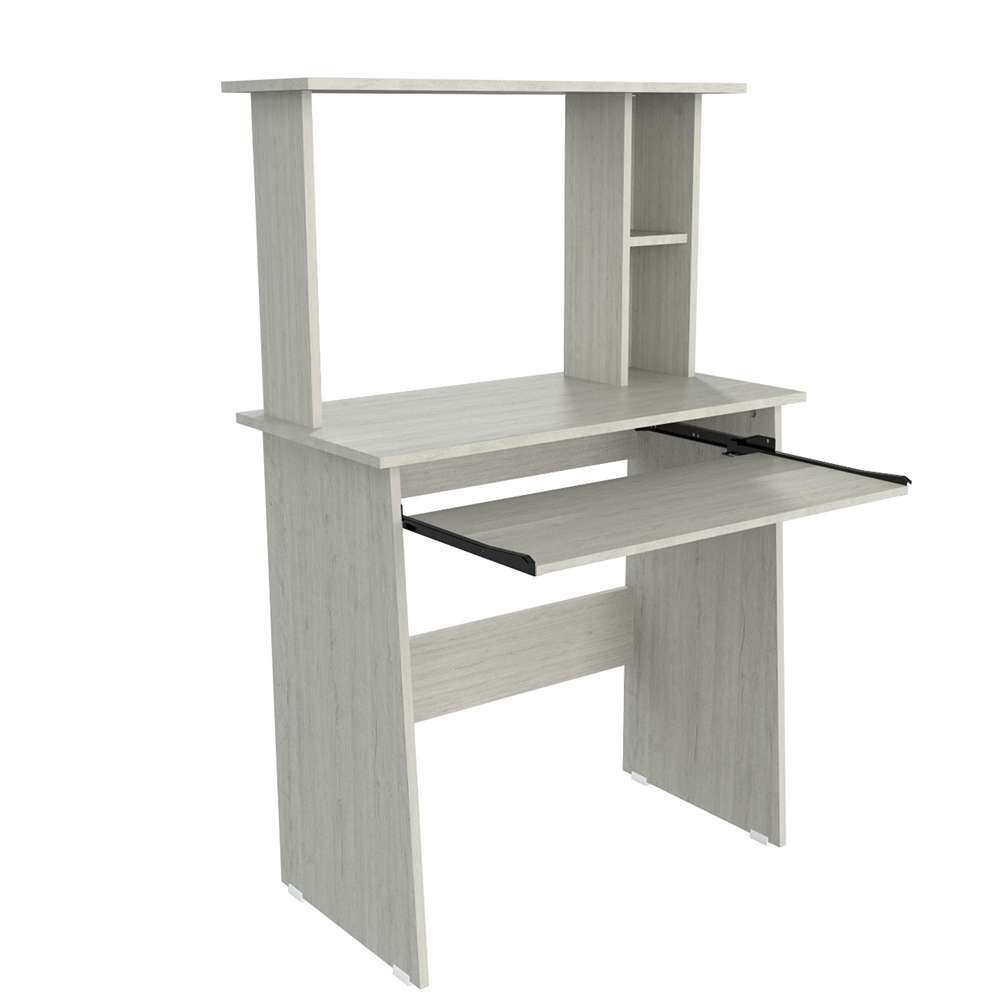 Centro de Computo Winsford Chantilly 80 cm con Biblioteca Superior - Oficina | Bylmo