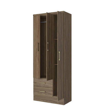 Closet Bertolini Cafe 90 cm con Tres Puertas y Dos Cajones - Closets | Bylmo
