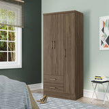 Closet Bertolini Cafe 90 cm con Tres Puertas y Dos Cajones - Closets | Bylmo