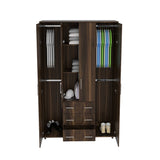 Closet Capri Habano 150 cm con Cuatro Puertas, Tres Cajones y Cerradura - Closets | Bylmo