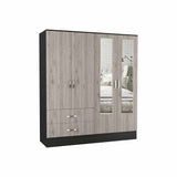 Closet Cidra Ceniza 160x180cm con 2 Cajones con 4 Entrepaños con Espejo - Closets | Bylmo