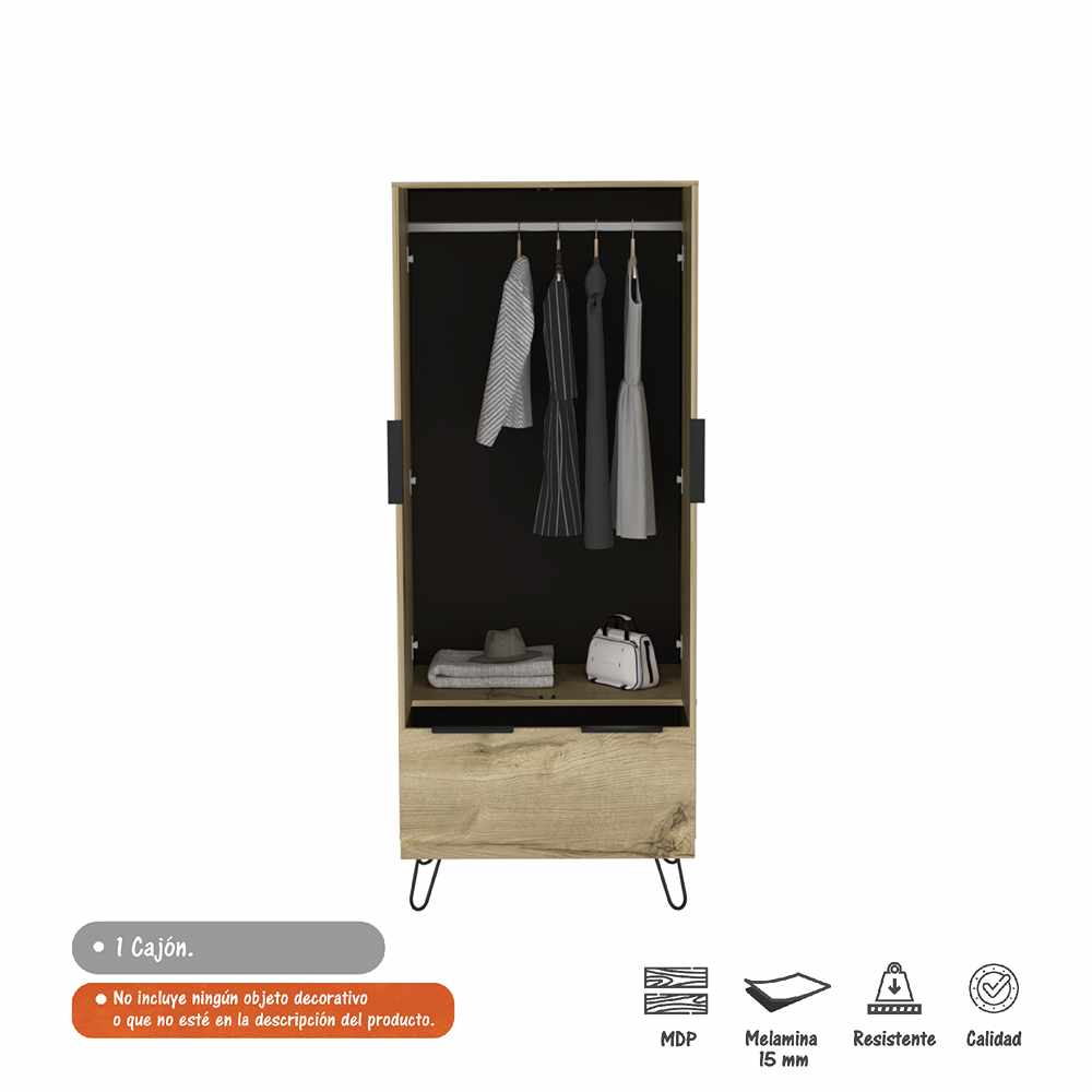 Closet Clara Duna 76x188cm con 1 Cajones sin Entrepaños - Closets | Bylmo