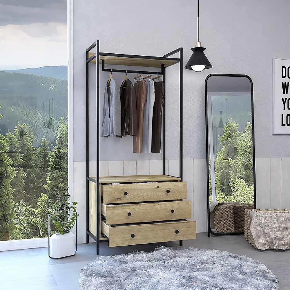 Closet Collect Duna 80x180cm con 3 Cajones sin Entrepaños - Closets | Bylmo