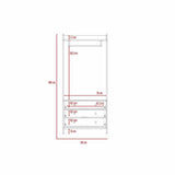 Closet Collect Duna 80x180cm con 3 Cajones sin Entrepaños - Closets | Bylmo
