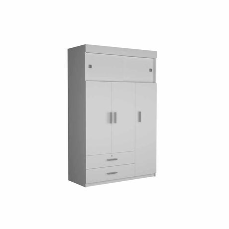 Closet Denver Blanco 120x188cm con 2 Cajones con 3 Entrepaños - Closets | Bylmo