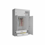 Closet Denver Blanco 120x188cm con 2 Cajones con 3 Entrepaños - Closets | Bylmo