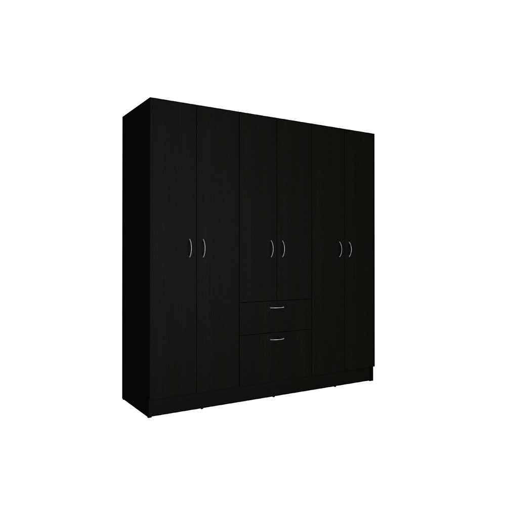 Closet Luna Wengue 162x171cm con 1 Cajones con 4 Entrepaños - Closets | Bylmo