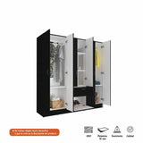 Closet Luna Wengue 162x171cm con 1 Cajones con 4 Entrepaños - Closets | Bylmo