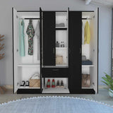 Closet Luna Wengue 162x171cm con 1 Cajones con 4 Entrepaños - Closets | Bylmo