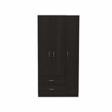 Closet Mistico Wengue 90 cm con Tres Puertas y Dos Cajones - Closets | Bylmo