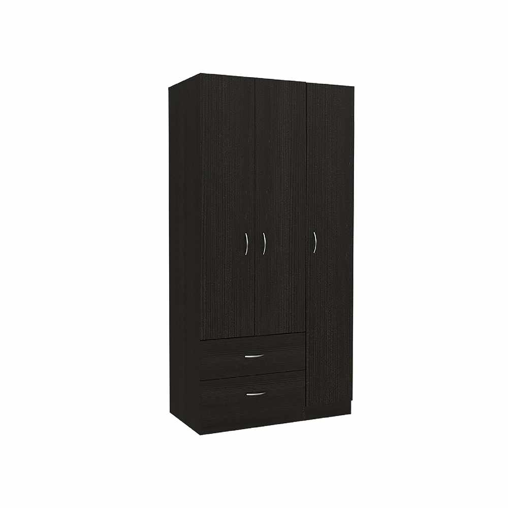 Closet Mistico Wengue 90 cm con Tres Puertas y Dos Cajones - Closets | Bylmo