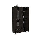 Closet Mistico Wengue 90 cm con Tres Puertas y Dos Cajones - Closets | Bylmo