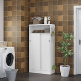 Mueble Auxiliar Blanco 76x155cm con Cuatro Entrepaños y Cinco Compartimientos - Muebles Organizadores | Bylmo