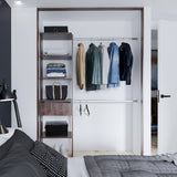 Closet Coñac 50x190cm con 1 Cajones con 4 Entrepaños - Closets | Bylmo