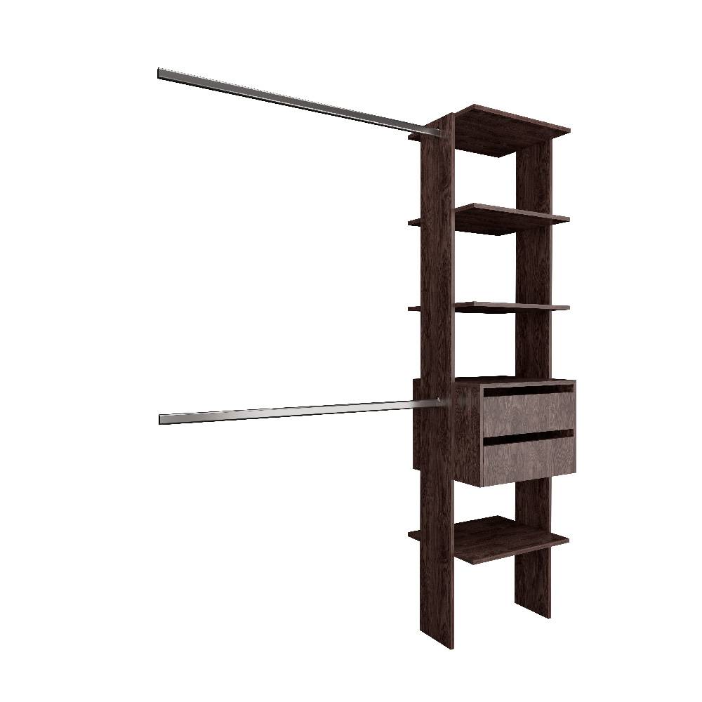 Closet Coñac 148x190cm con 2 Cajones con 4 Entrepaños - Closets | Bylmo