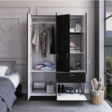 Closet Nara Wengue 109 cm con Cinco Puertas y Un Cajón - Closets | Bylmo
